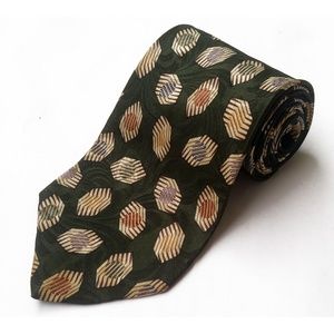 Vintage Pierre Balmain Silk Abstract All Over Print Tie